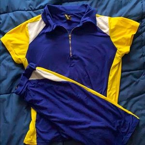 Two piece Spandex Biker Set